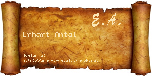 Erhart Antal névjegykártya